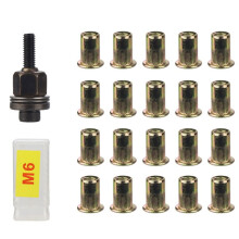 21 Peças de Ferramentas de Porca de Rebite, Porca de Rebite Manual, Instalação Simples, Manual de Rebitador para Porcas de Rebite, Ferramentas para