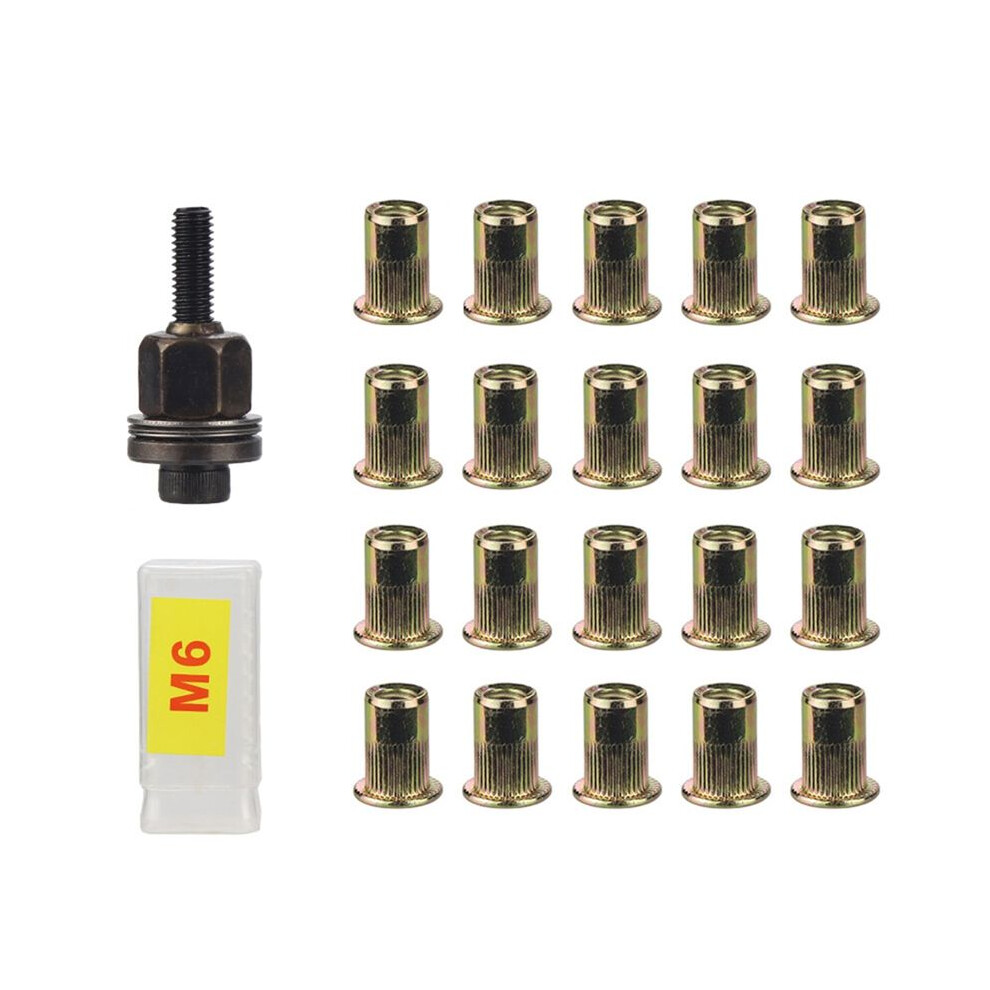 21Pcs Rivet Nut Tools Hand Rivet Nut Simple Installation Manual Riveter For Rivnuts Tools For Nuts M6 4711947146121