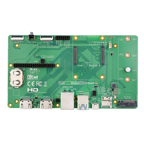 For Raspberry Pi CM5 IO Board Baseboard for Raspberry Pi Compute Module 5 IO Board Support M.2 NVMe SSD