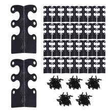 30 Pièces de Protection D'Angle, Protections D'Angle de Plinthe, Protections D'Angle de Plinthe, Protection D'Angle en Métal Vintage Noir