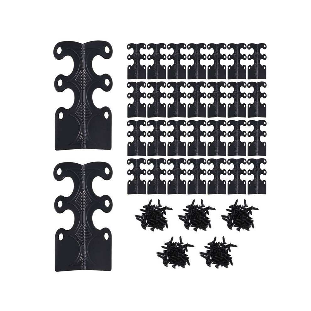 30Pcs Corner Protectors, Baseboard Corner Protectors, Baseboard Corner Protectors, Vintage Metal Corner Protector Black 6032862320594