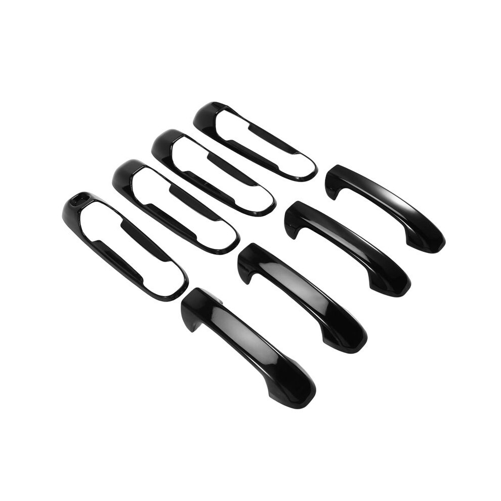 Car Door Handle Cover Exterior Door Handle Trim For Ram 1500 2017-2010 Glossy Black 6033987809803