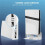 Wall Mount Bracket for PS5 Pro Console Wall Mount Organizer for PS5 Game Console Universal Wall Storage Rack White 3
