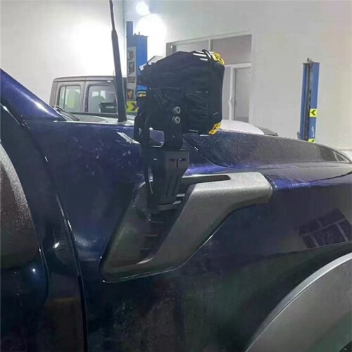 Front Engine Hood Side Spotlight A-Pillar Mounting Brackets for  Raptor 2022-2024 LED Work Light Bracket 2