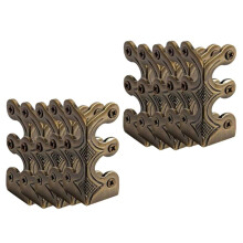 10PC Skiffers Baseboard Corner Protectors,Solid Brass Skirting Board Protectors,Baseboard Corner Protectors Bronze