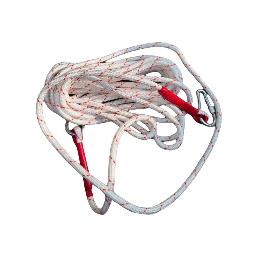 White-Red Steel Wire Core Nylon Rope Household Emergency Escape Cordage Wear-Resistant Safety Cord 6033286396622