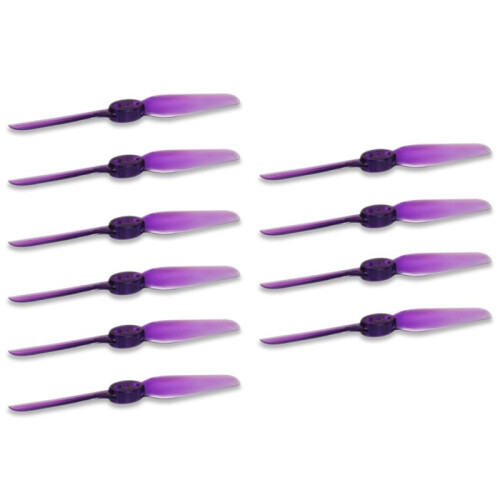 5 Pares de Hélices T65MM de 2 Pás, Hélices CW CCW de 65 mm e 2,5 Polegadas para Drones Ultramicro/Toothpick FPV Quadcopter Roxo