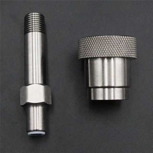 SS-CGA 347 Kit Aço Inoxidável 1/4 Polegada MNPT Porca Apertada Manualmente e Bocal de 3 Polegadas 347 Conector de Garrafa Atmosférico 2