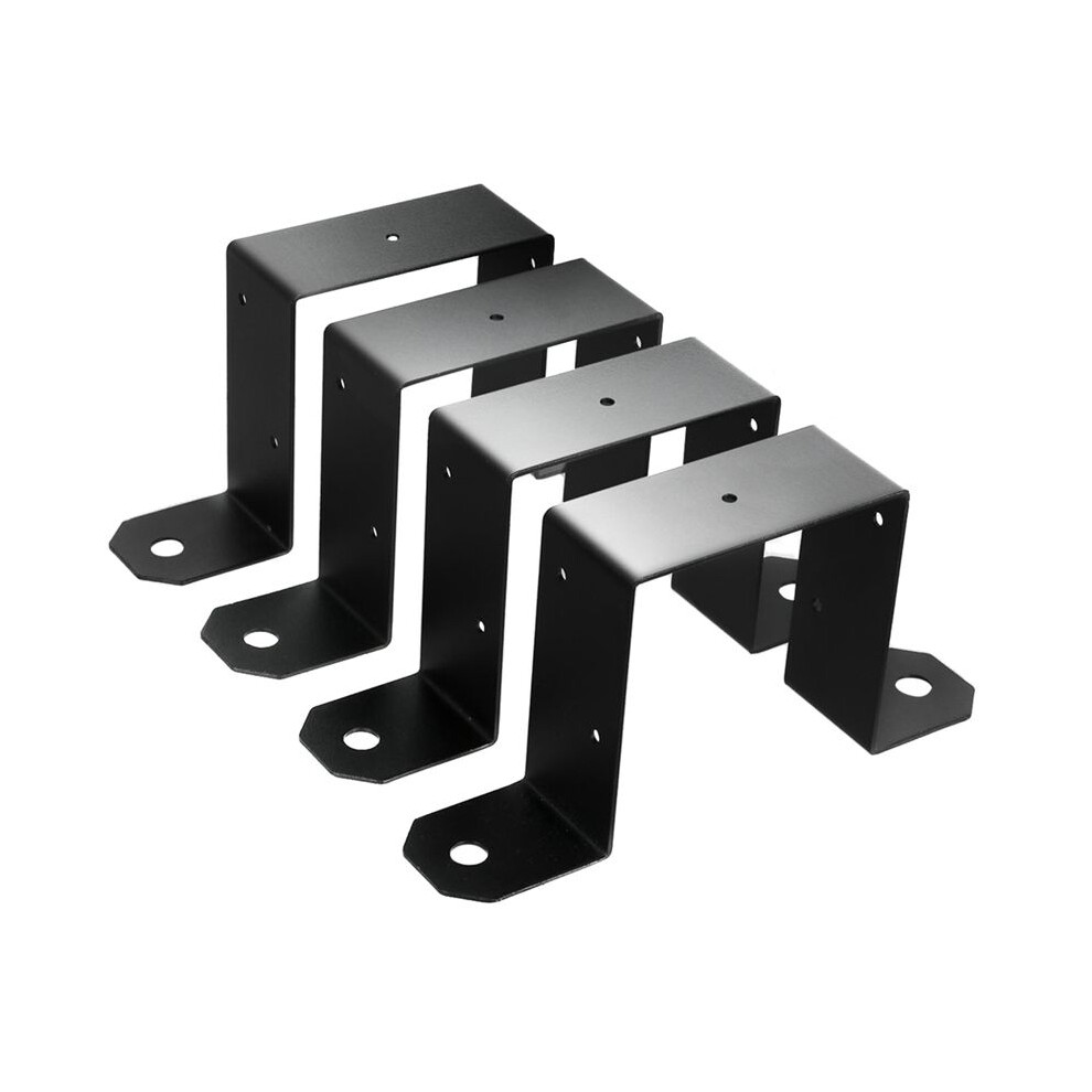 4Pcs Strap Post Ties Black Deck Fence For Post U Bracket,Can Be Fence Post Brackets For Metal Posts 6032462124745