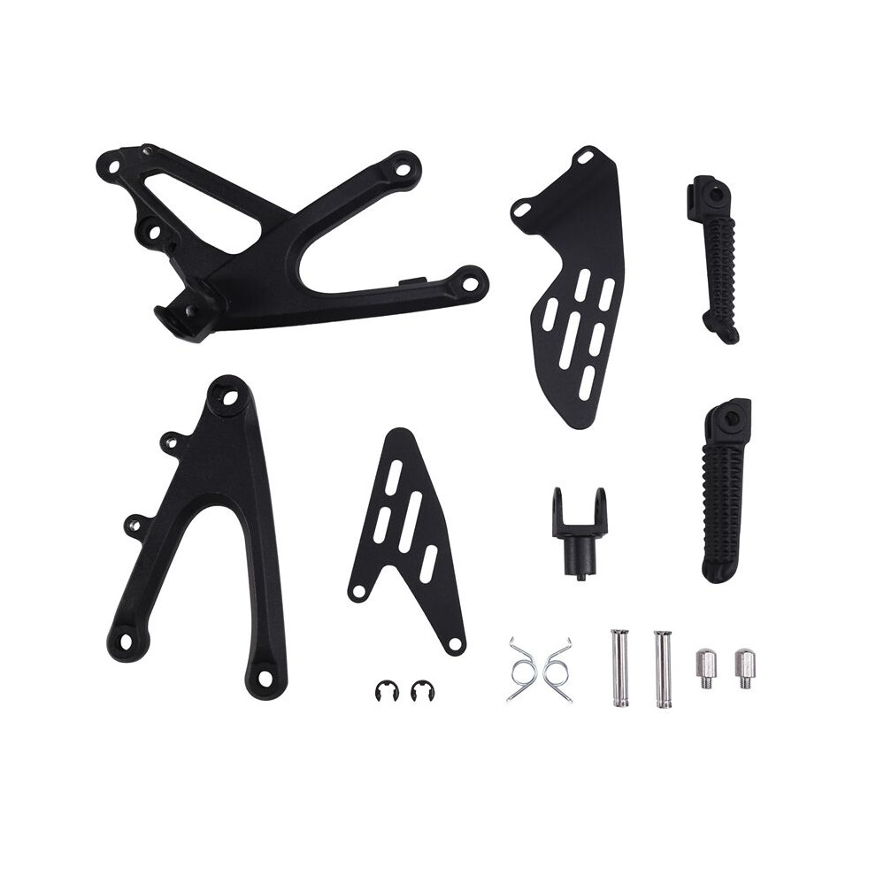 Motorcycle Front Rider Footrest Foot Pegs Footpegs Rearset Brackets For Yzf R1 1000 2007 2008 Black 6033241072615
