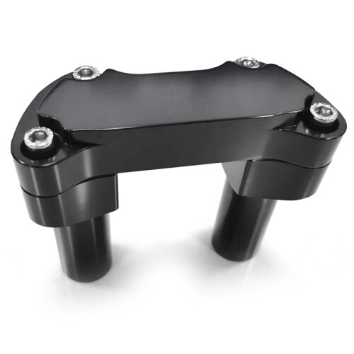 Risers Pretos de 4 Polegadas, Braçadeira de Guidão de 1 Polegada para  Fat Boy Low Rider Softail FXSTC 1