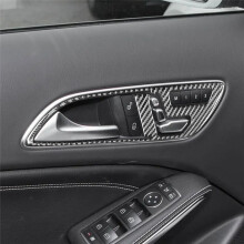 For CLA C117 GLA X156 A Class W176 Carbon Fiber Inner Door Handle Adjustment Cover Trim