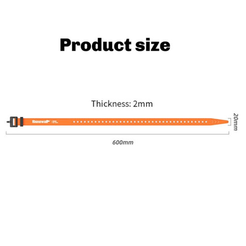 Rhinowalk TPU Plastic Elastic Scale Strap with Clip Safety Rubber Cargo Strap Compact Tie High Strength Strap Orange 1