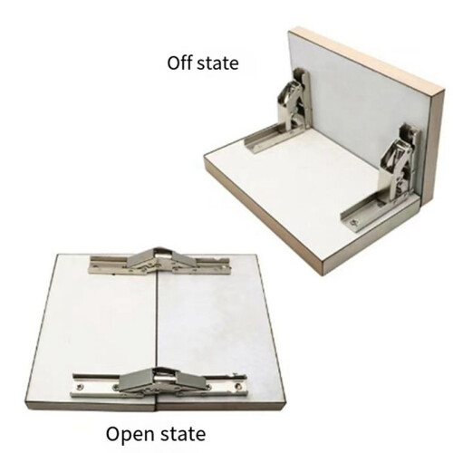 8pcs Self-Locking Folding Hinges Brackets Spring for Replace Old Hinges Cabinets Installation Tools Spare Parts