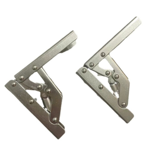 8pcs Self-Locking Folding Hinges Brackets Spring for Replace Old Hinges Cabinets Installation Tools Spare Parts 2