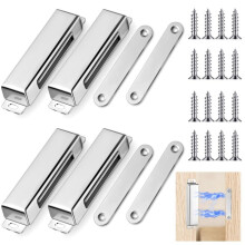 4 Pcs Magnetic Door Catch 150lb Stainless Steel Magnetic Cabinet Magnets for Closure Wardrobe Closet Cupboard Kitchen