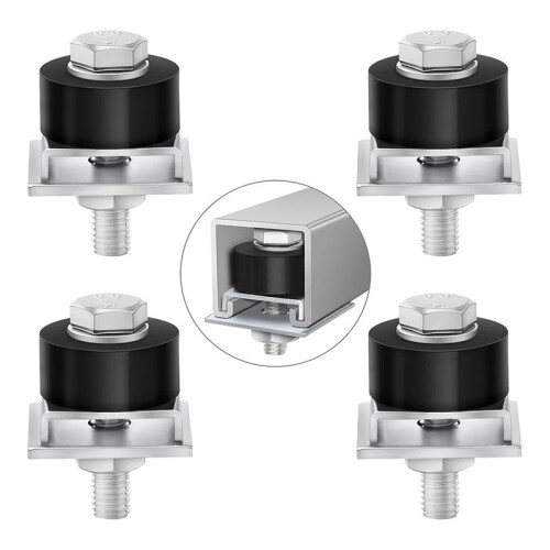 Rodas de Roletes Do Carrinho Limitam o Posicionamento Do Conjunto Do Carrinho para Canal de Suporte de 1-5/8 Polegadas de Largura e 1-5/8 Polegadas ou 1