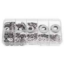 180 Stuks Roestvrijstalen Ringen M2 2,5 3 4 5 6 8 10 Vlakke Ringen Ring Gewone Ringen Pakkingen Assortimentsset