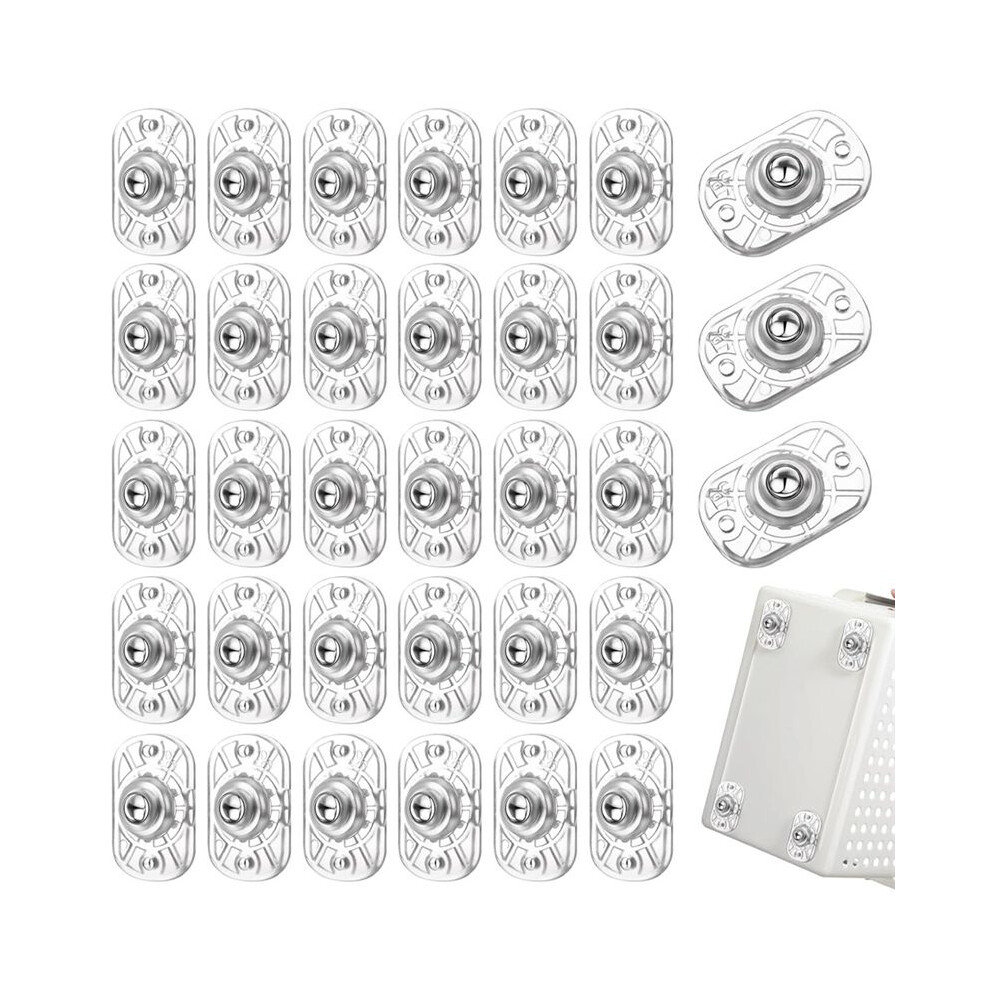 Self Adhesive Caster Wheels, 52Pcs 360 Swivel Appliance Rollers Clear Appliance Sliders Rollers For Kitchen Appliances 6033105618867