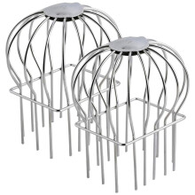 Gootbeschermer, 2 Stuks Ronde Kop Gootfilter Regenpijpbeschermer Zelfs Holle Vervangende Gootafdekking voor Bladeren-B