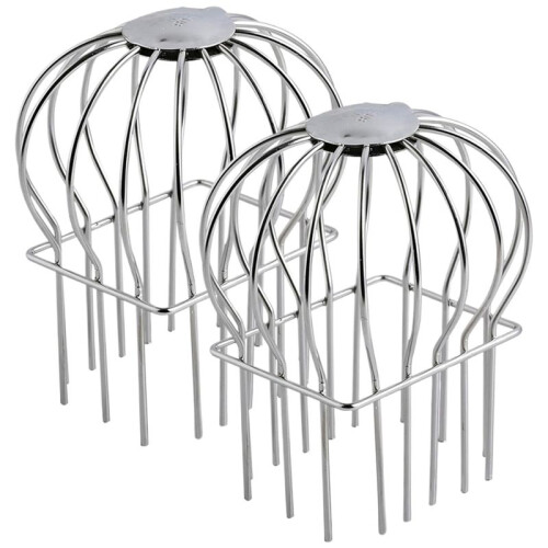 Gutter Guard,2Pcs Round  Gutter Filter Downspout Guard Even Hollow Replacement Gutter Cover for Leaves-B
