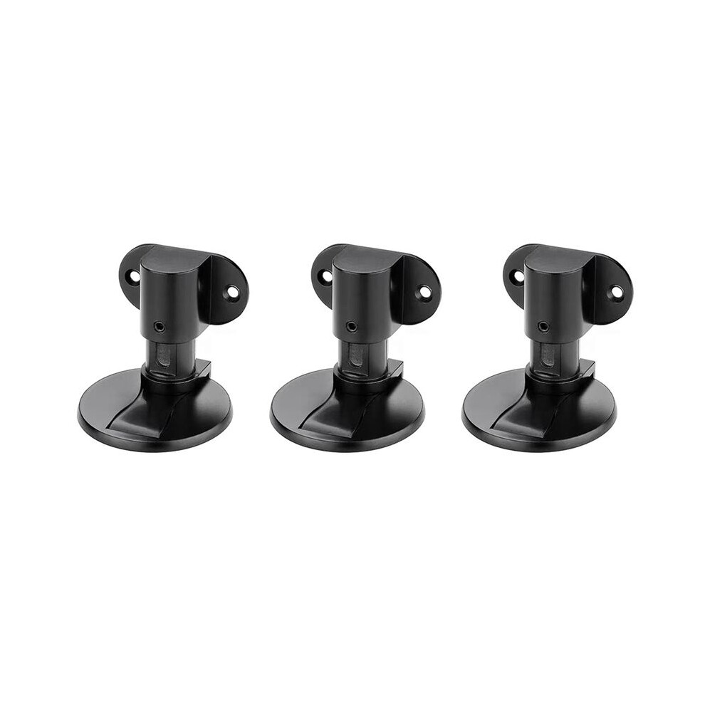 3Pcs Adjustable Alloy Door Stop Anti-Collision Invisible Door Punch-Free Bathroom Floor Door Stop Black 6032940013363