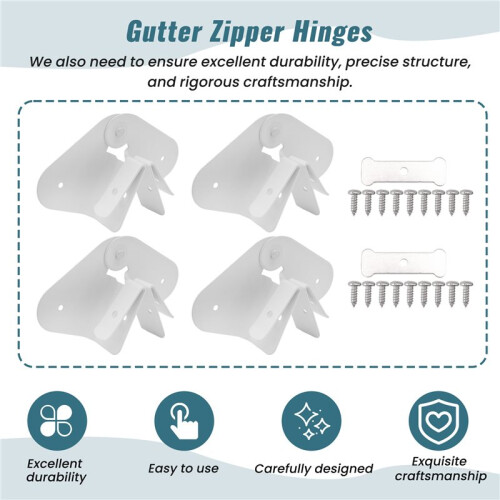 4 Pack Gutter Downspout Extensions Gutter Hinges Downspout Extension for Rectangle or Square Downspout 2