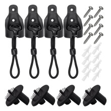Vervangende Onderdelen Rolgordijn Hardware Bungee Kit en Eindkap Schaduwbevestigingen voor Buitenrolgordijn Zonnescherm 4-Pack