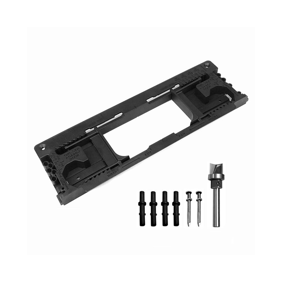 Door Hinge Jig, Door Hinge Template With 8 Hinge Sizes From 2-1/2In To 6In And 5 Door Thickness From 1-3/8In To 2-1/2In 4711643105576