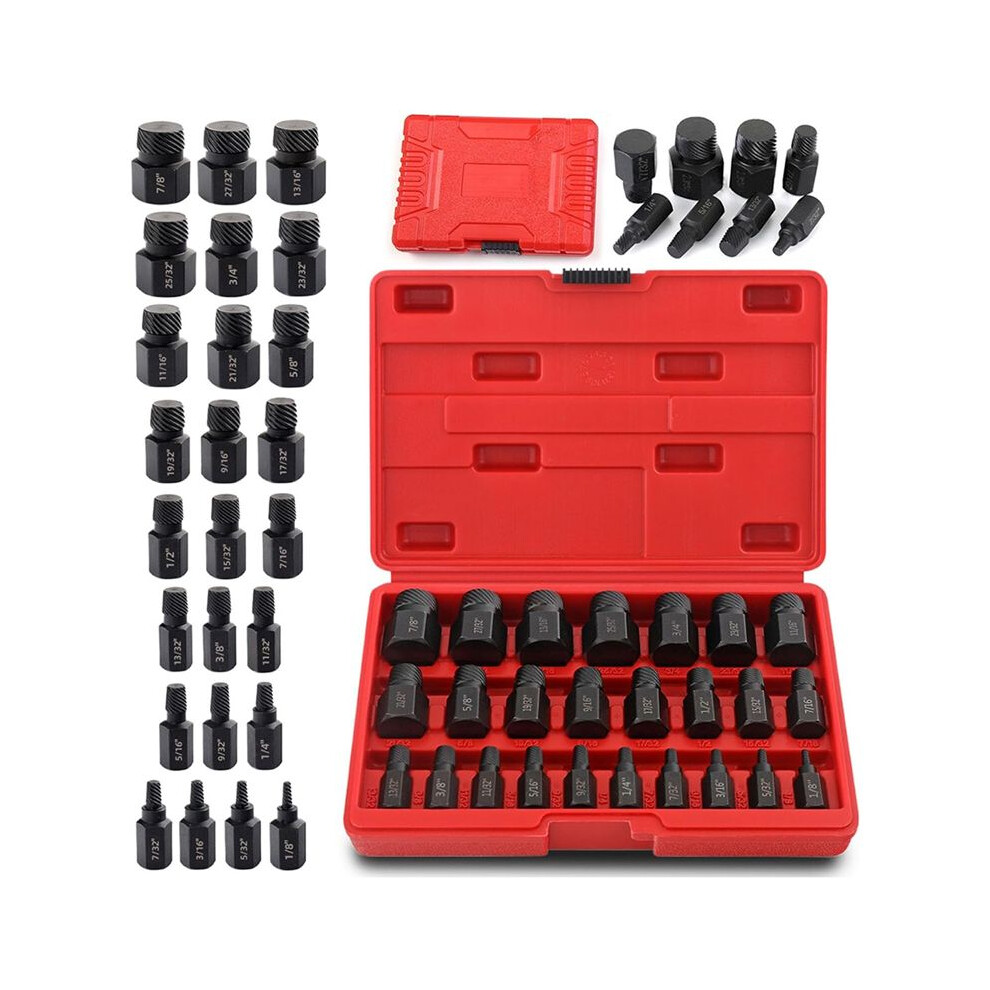 25 Pcs Broken Bolt Screw Cap Extractor,Damaged Bolt Extractor Set For Removing Broken Studs Bolts Socket Screws 6031015832274