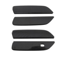 4 Pièces Poignées de Porte Extérieures Revêtement D'Habillage Couleur Fibre de Carbone pour