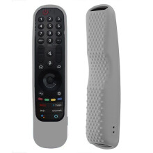 Silicone Remote Cover for TV an-MR21 MR22 Anti-Shock Illuminated Case,Grey