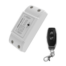 WiFi+433MHz Home Automation Relay Module with 433MHz Remote Controller Supports APP Voice Control White