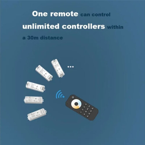 Universal Remote Controllers RGB+CCT  Dimmer with Push Dimming 2.4G Remote Control for CW CCT Strip Lights RT10 2