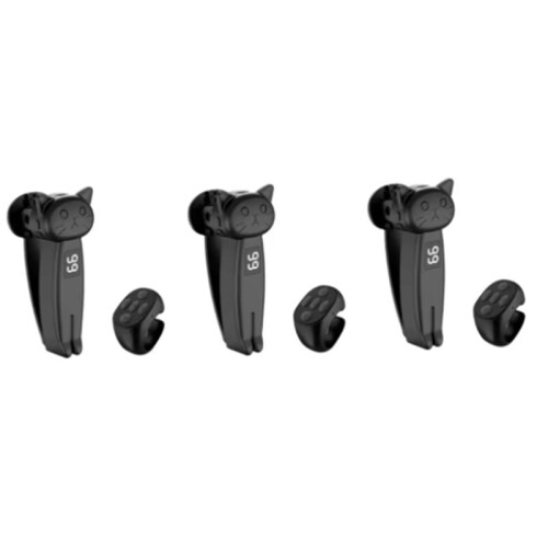 3 Set Remote Control Page Turner Auto Clicker  5.3 for Phone Android/E-Reader Gaming Live Black