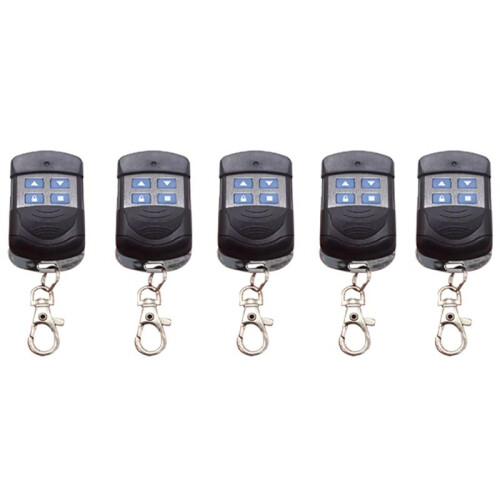 5PCS 433Mhz Garage Door Remote Control - Wireless Cloning and Learning Transmitter for Automatic Door Systems