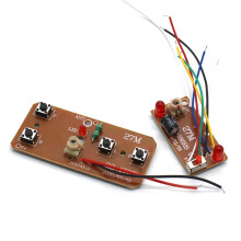 4CH RC Remote Control 27MHz Circuit PCB Transmitter and Receiver Board with Antenna Radio System for Car Toy