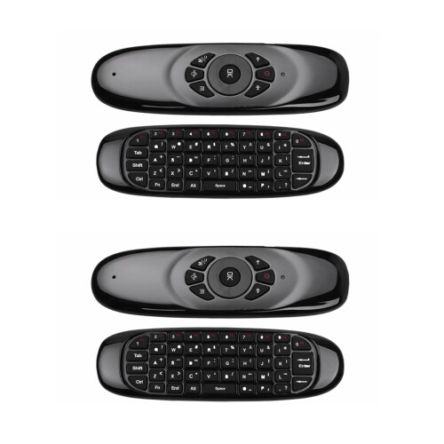2X 2.4G Air Mouse Wireless Keyboard Remote Control for Android TV Box Computer English Version 6 Axes Gyroscope
