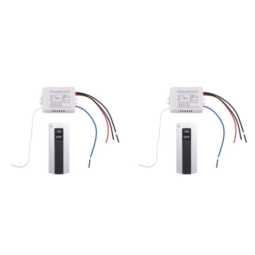 2X Channel with Digital Transmitter 220V /OFF 1  Wireless Relay Receiver Remote Control Light Lamp