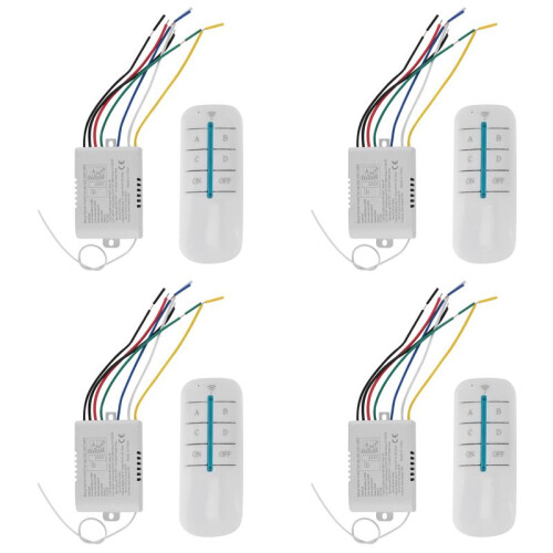 4X 4-Wege-Licht-Lampe Digital Wireless Remote Control   / OFF 220V