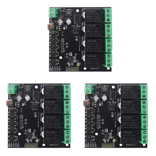 3X 4CH Tuya  WiFi  Module Wireless Relay  Life APP Remote Control  Timer for  Home