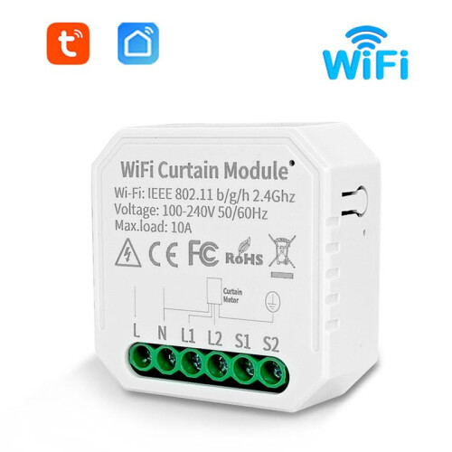 Tuya WIFI  Curtain Module  APP Remote Control 100-240VAC for Alexa  Home Voice Control 1