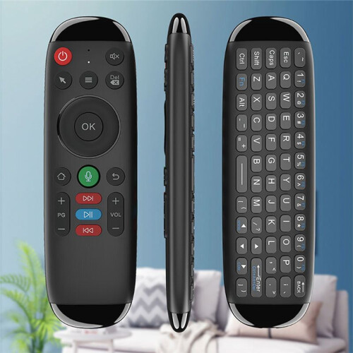 M6  Flying Air Mouse Wireless Keyboard Mouse  Voice Remote Control with Backlight for Android Laptop TV Box 1