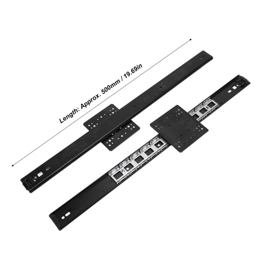 20 Inch Concealed Sliding Door Rail 35mm Width 20kg Load Capacity 1
