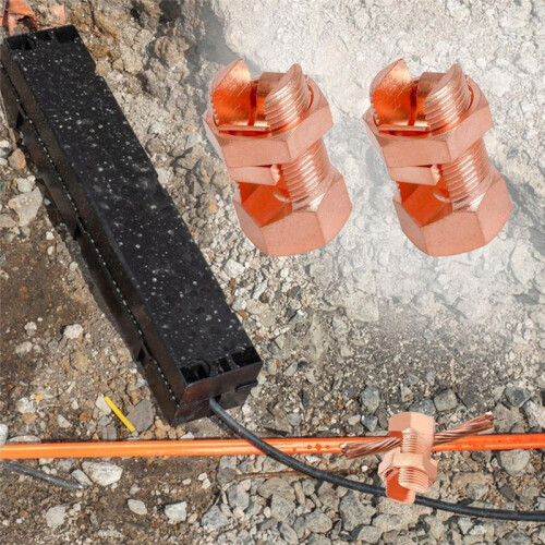 10Pcs Split Bolt Connector, Grounding Split Bolt Connector Split Bolt Connector for Complete Earth  Bare Wires TJ-16 2