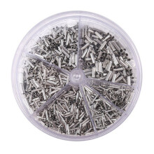 1900 pcs 0.5-2.5mm2 Connecteur de fil de sertissage en cuivre isole Extremite du cordon Ensemble de kit de terminal