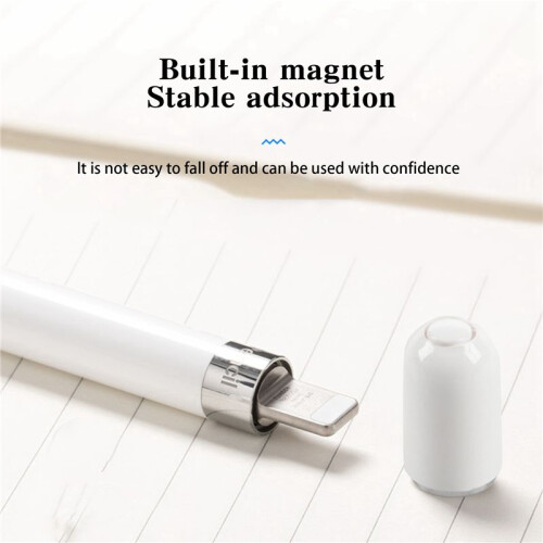 Magnetic Cap for  Pencil, Magnetic Replacement Protective Cap Cover for  Pro Pencil - White 1pc 2
