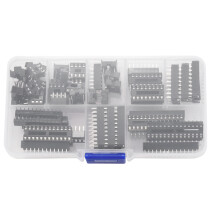 66 Piezas / Lote DIP IC Adaptador De Enchufes Kit De Enchufe Tipo De Soldadura 6,8,14,16,18,20,24,28 Pines Para PCB Diy Kit