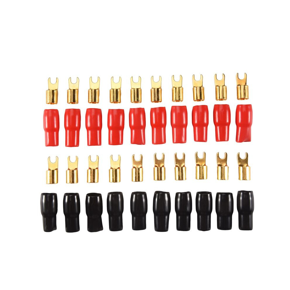 Terminal Spade Fork Adapter Connector Plug Crimp Barrier Spades Speaker Wire Terminal Plug-4Ga 6031015802987