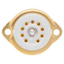 10 STÜCKE GZC9-F B9A Neue 9Pin Vergoldete Rohr Buchsen Keramik Basis Geeignet für 12Ax7 / 12Au7 / 12AT7